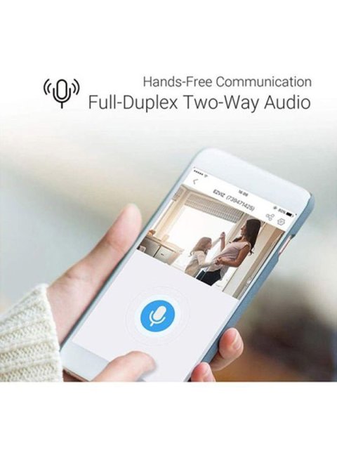 كاميرا مراقبة منزلية ذكية C6N بدقة 2 ميجابكسل 1080P مزودة بخاصية الواي فاي، لون أبيض